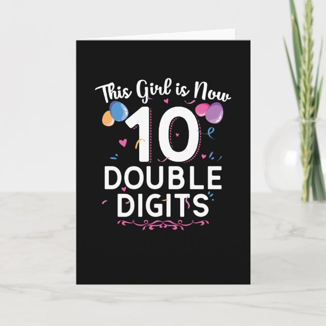 Den här tjejen är nu 10 | Tionde födelsedag Gift G Kort (Framsida)