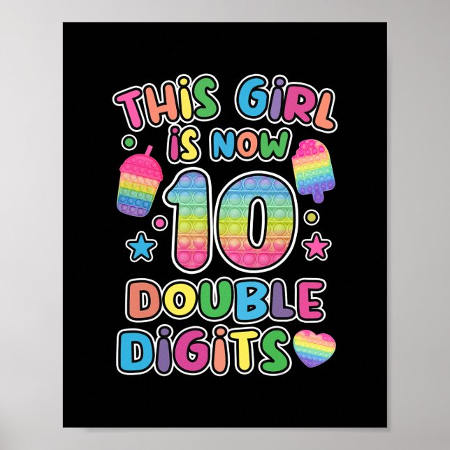 Den här tjejen är nu tio dubblor lång, tio. poster (Framsidan)
