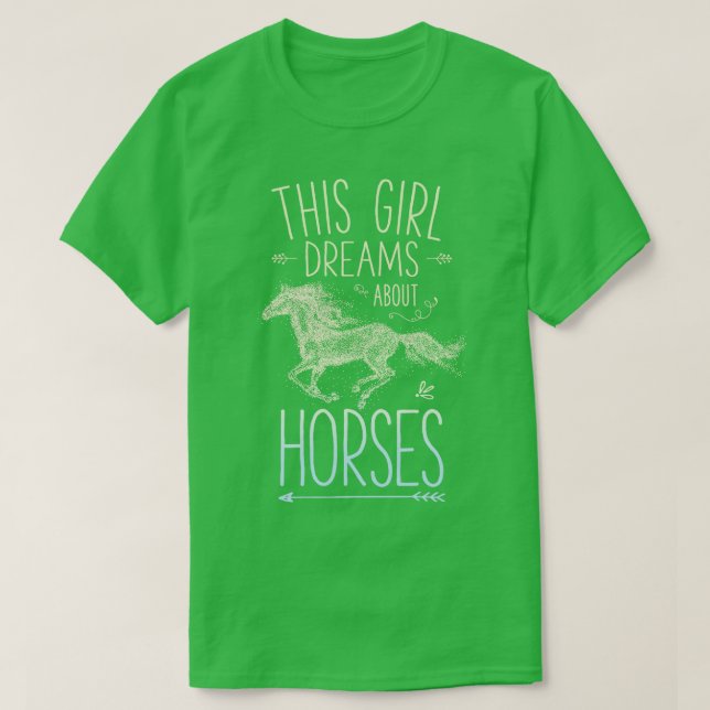 Den här tjejen drömmer om Tävlan Horses Riding T Shirt (Design framsida)