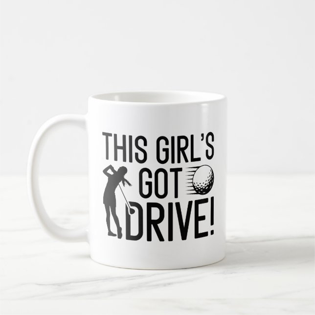 Den här tjejen Har Drive Kaffemugg (Vänster)