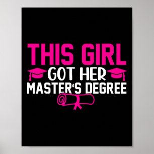 Den här tjejen Har hennes magisterexamen i Student Poster