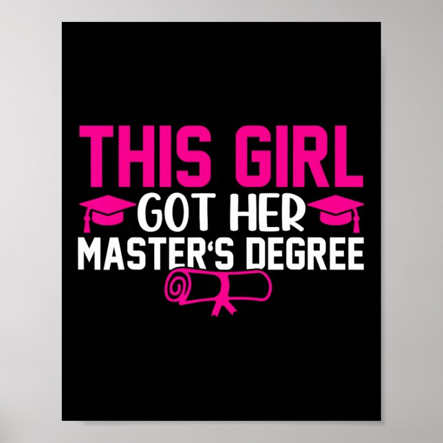 Den här tjejen Har hennes magisterexamen i Student Poster (Framsidan)