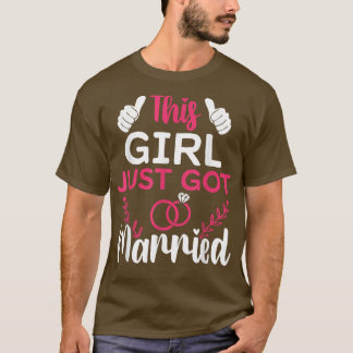 Den här tjejen just Har Married Ny gifta Bride T Shirt