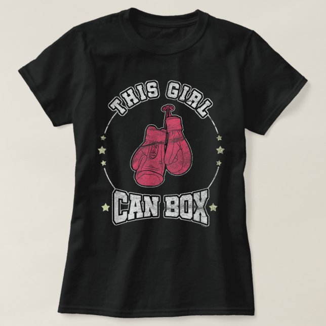 Den här tjejen kan boxa Coola Women Boxer Boxing 6 T Shirt (Design framsida)