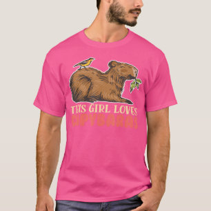 Den här tjejen Kärlek Capybaras Rodent Animal Capy T Shirt