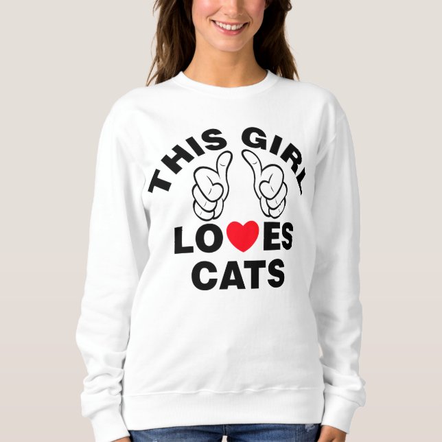 Den här tjejen Kärlek Cats Tee Shirt (Framsida)