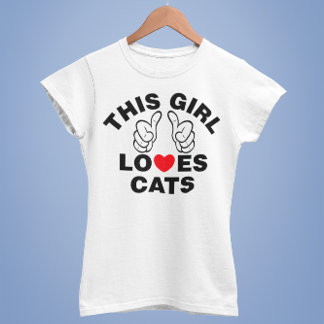 Den här tjejen Kärlek Cats Tee Shirt