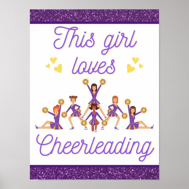 Den här tjejen Kärlek Cheerlead Poster (Framsidan)