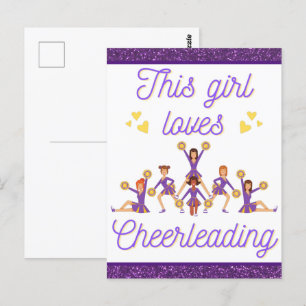 Den här tjejen Kärlek Cheerlead Vykort