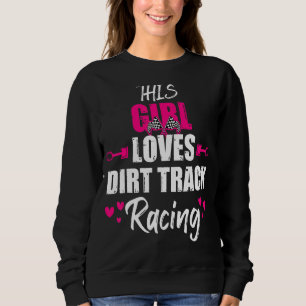 Den här tjejen Kärlek Dirt Track Tävla Coola Racer T Shirt