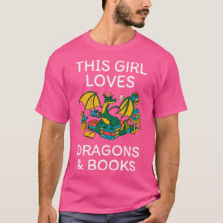 Den här tjejen Kärlek Dragons och Bokar I T Shirt