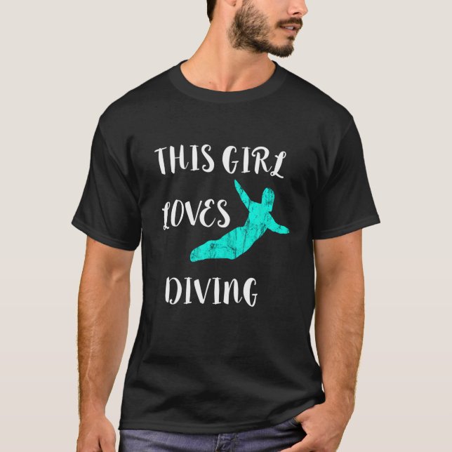 Den här tjejen Kärlek dyker Springboard Diving Boa T Shirt (Framsida)