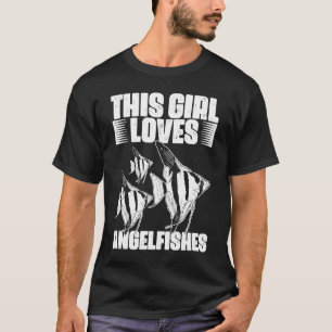 Den här tjejen Kärlek Fantastisk Aquarium Angelfis T Shirt