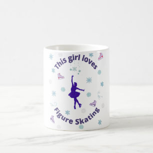 Den här tjejen Kärlek Figur Skating Kaffemugg