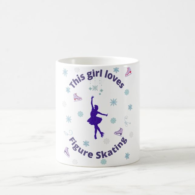 Den här tjejen Kärlek Figur Skating Kaffemugg (Center)