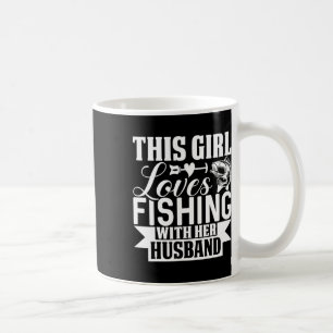 Den här tjejen Kärlek fiskar med sin Husbyand Kaffemugg