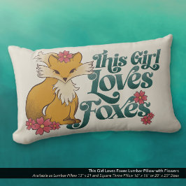 Den här tjejen Kärlek Foxes Lumbarkudde