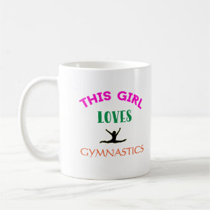 Den här tjejen Kärlek Gymnastics Gymnast Quote Kaffemugg