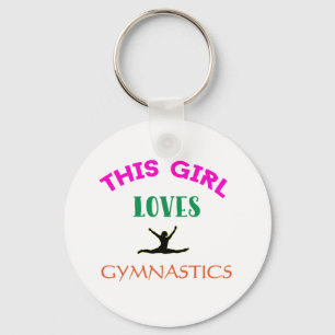 Den här tjejen Kärlek Gymnastics Gymnast Quote Nyckelring