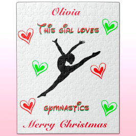 Den här tjejen Kärlek Gymnastics jul Pussel