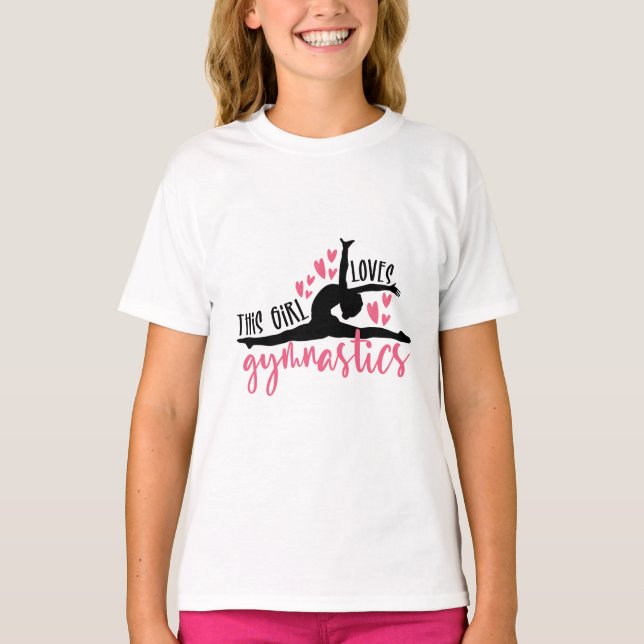 Den här tjejen Kärlek Gymnastics // Roligt Gymnast T Shirt (Framsida)