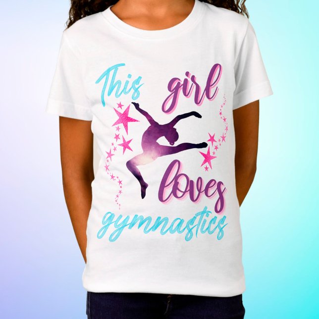 Den här tjejen Kärlek Gymnastics Stars Leap T Shirt (Skapare uppladdad)
