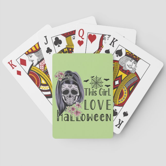 Den här tjejen Kärlek Halloween Casinokort (Baksidan)