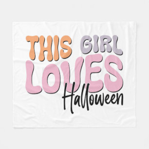 Den här tjejen Kärlek Halloween Fleecefilt