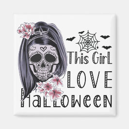 Den här tjejen Kärlek Halloween Magnet