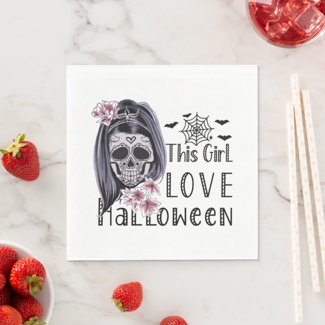 Den här tjejen Kärlek Halloween Pappersservett (Insitu)