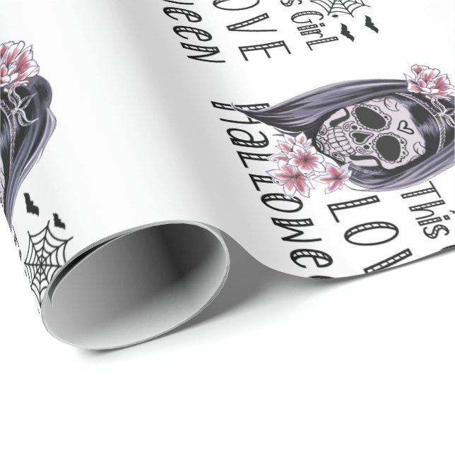 Den här tjejen Kärlek Halloween Presentpapper (Rullad Hörn)