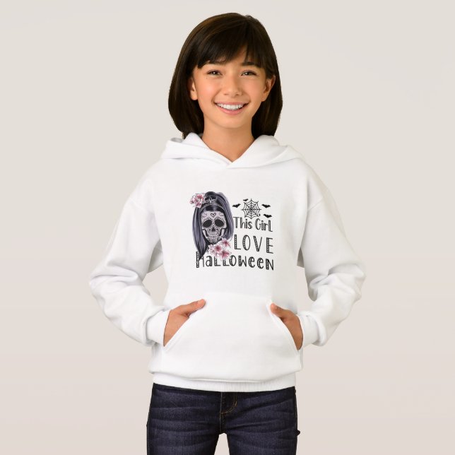 Den här tjejen Kärlek Halloween T Shirt (Hel framsida)