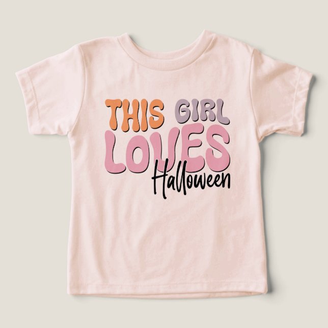 Den här tjejen Kärlek Halloween T Shirt (Design Framsida)