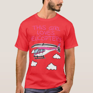 Den här tjejen Kärlek Helicopters Rosa Helicopter  T Shirt