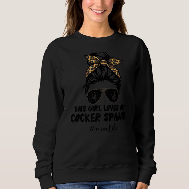 Den här tjejen Kärlek Hennes Cocker-spanel Messy B T Shirt (Framsida)