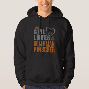 Den här tjejen Kärlek Hennes Doberman Pinscher, sp Hoodie