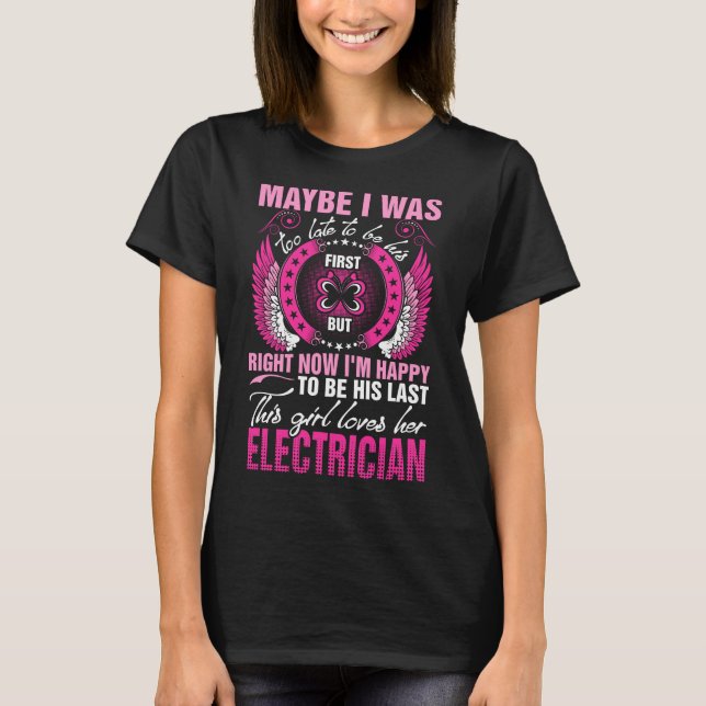 Den här tjejen Kärlek Hennes elektriska skjorta T Shirt (Framsida)