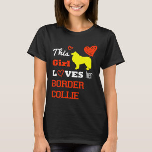 Den här tjejen Kärlek Hennes Gräns Collie Passande T Shirt
