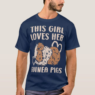 Den här tjejen Kärlek Hennes Guinea Grisar Rodent  T Shirt