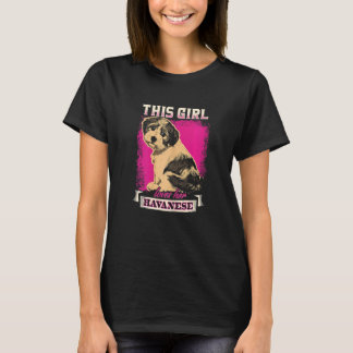 Den här tjejen Kärlek Hennes Havanese Hund T Shirt