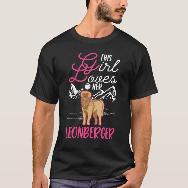Den här tjejen kärlek hennes Leonberger Girl T Shirt (Framsida)