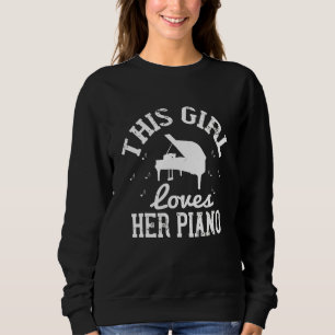 Den här tjejen Kärlek Hennes Piano T Shirt