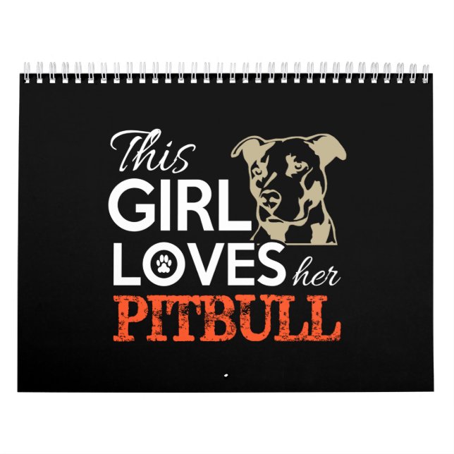 Den här tjejen kärlek hennes pitbull kalender (Omslag)