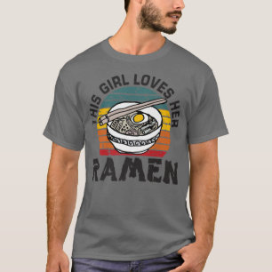 Den här tjejen Kärlek Hennes Ramen Noodle, Retro J T Shirt