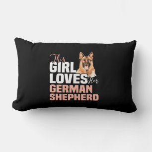 Den här tjejen Kärlek Hennes tyska shepherd Lumbarkudde