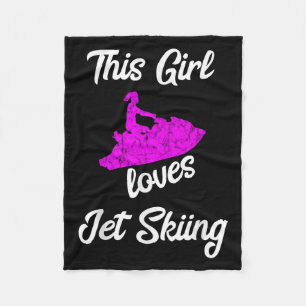 Den här tjejen Kärlek Jet Skiing Watercraft Jet Sk Fleecefilt