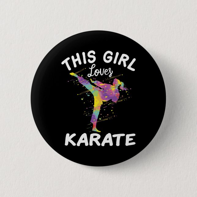 Den här tjejen Kärlek Karate Knapp (Framsida)