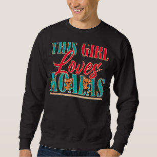 Den här tjejen Kärlek Koalas Cute Womens Koala Bea Lång Ärmad Tröja