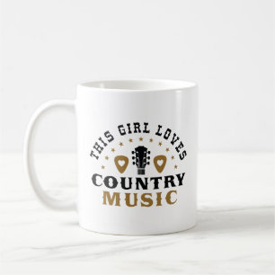 Den här tjejen Kärlek Land Music Kaffemugg