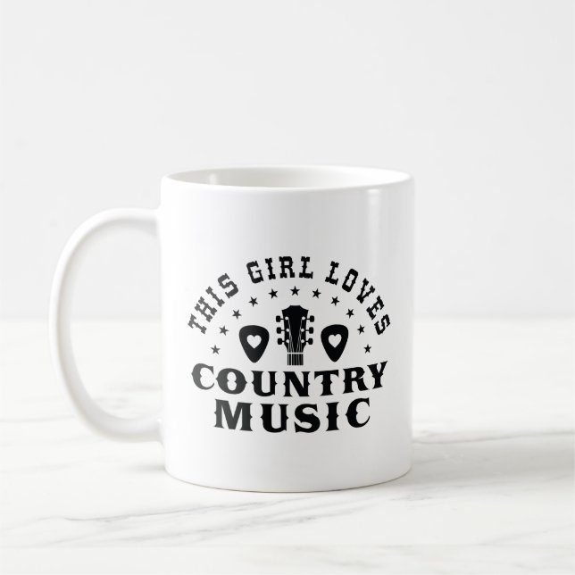 Den här tjejen Kärlek Land Music Kaffemugg (Vänster)